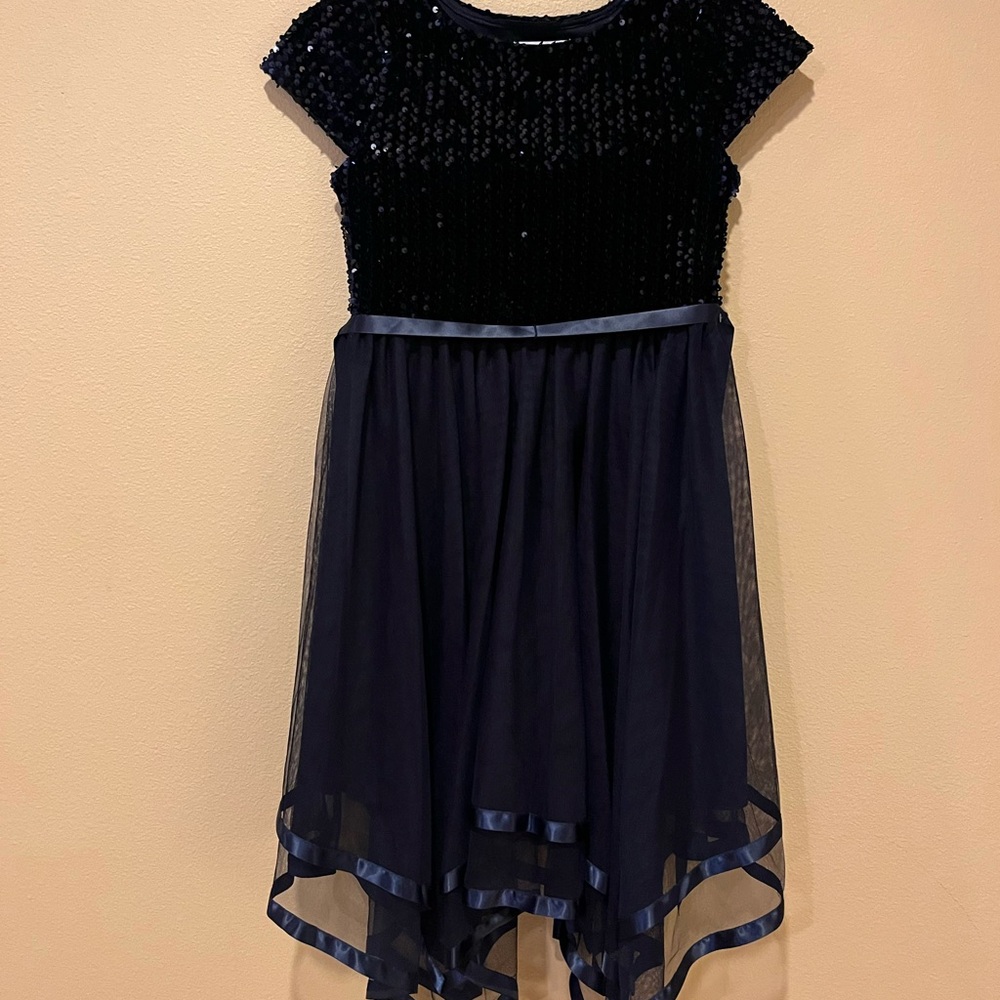 Speechless Midnight Sequin Kids Dress